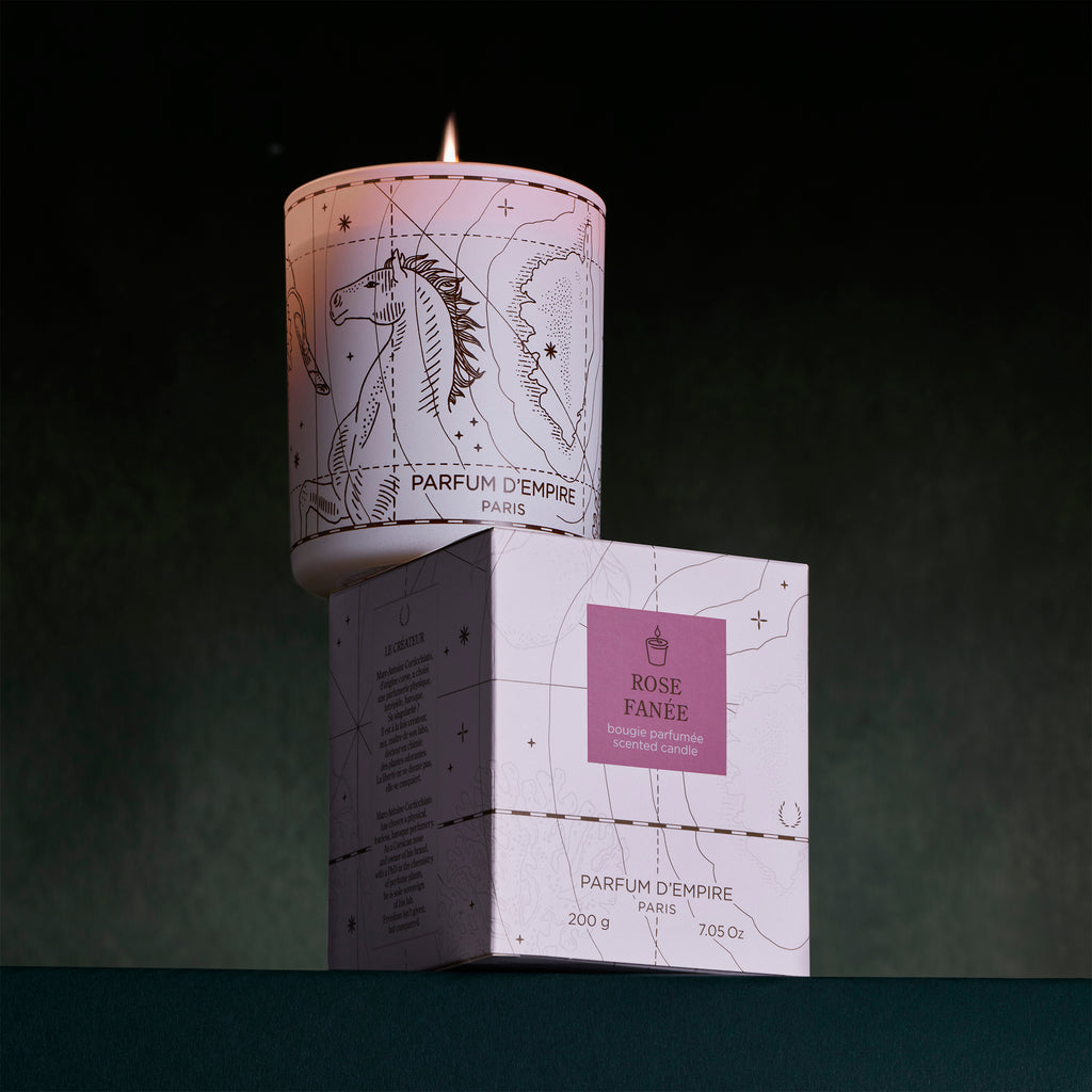 Bougie Rose Fanée