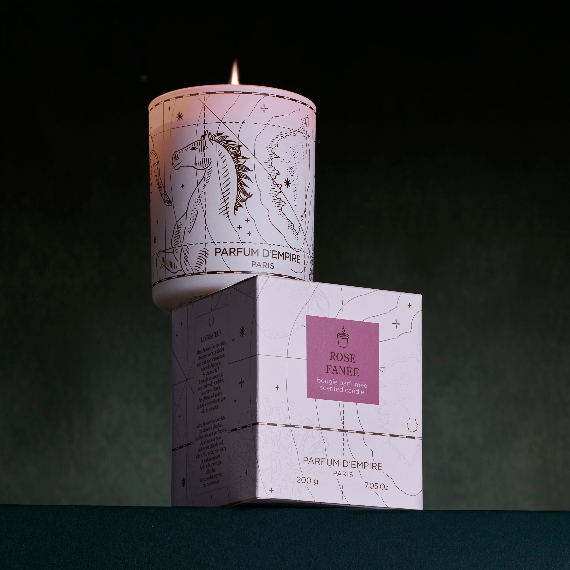 Bougie Rose Fanée