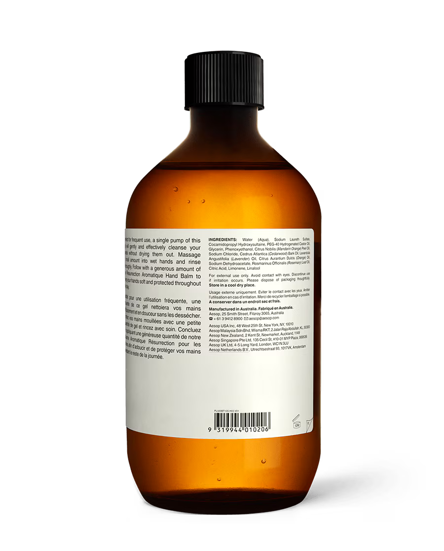 Gel Lavant Mains Résurrection