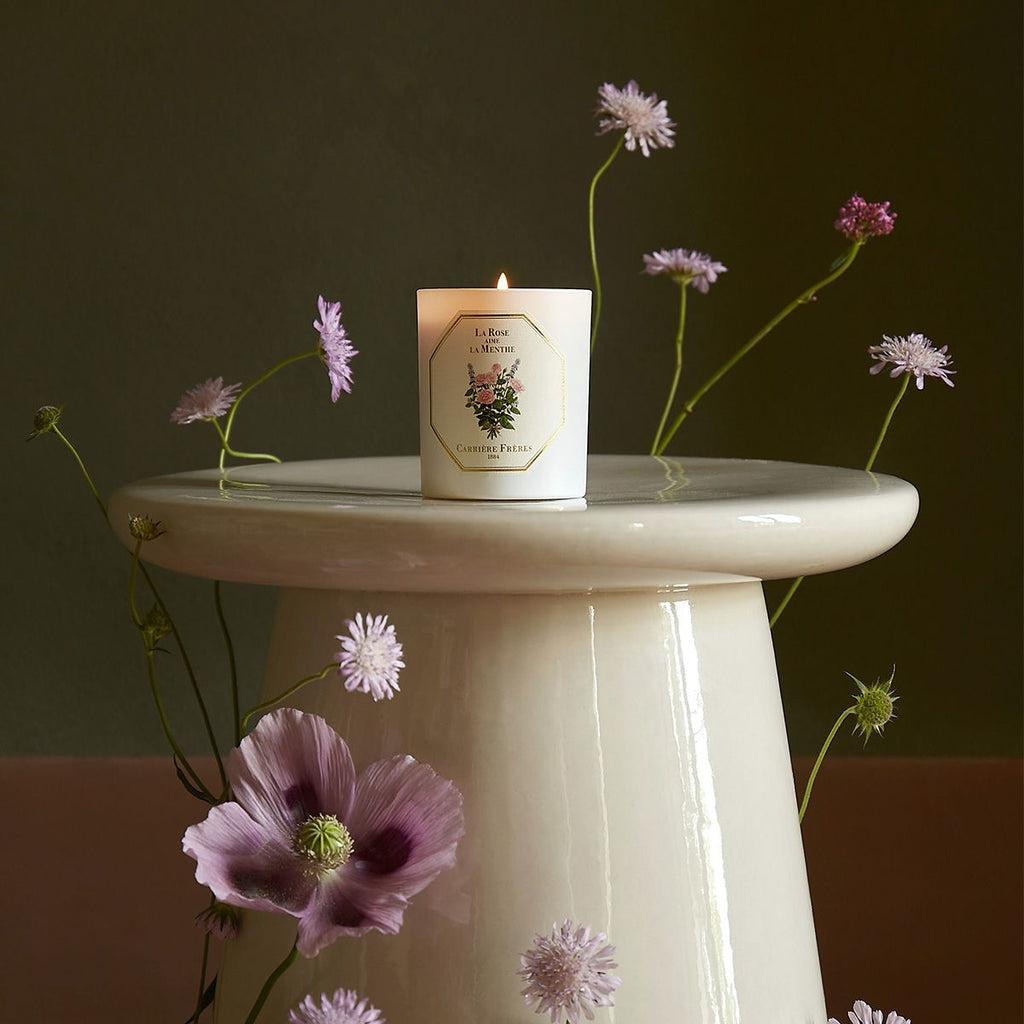 Bougie La Rose Aime La Menthe
