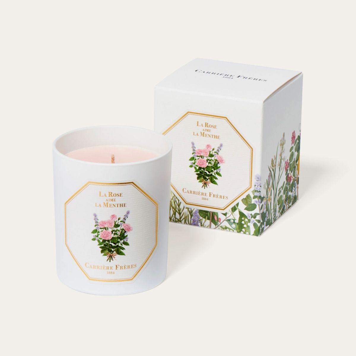 Bougie La Rose Aime La Menthe
