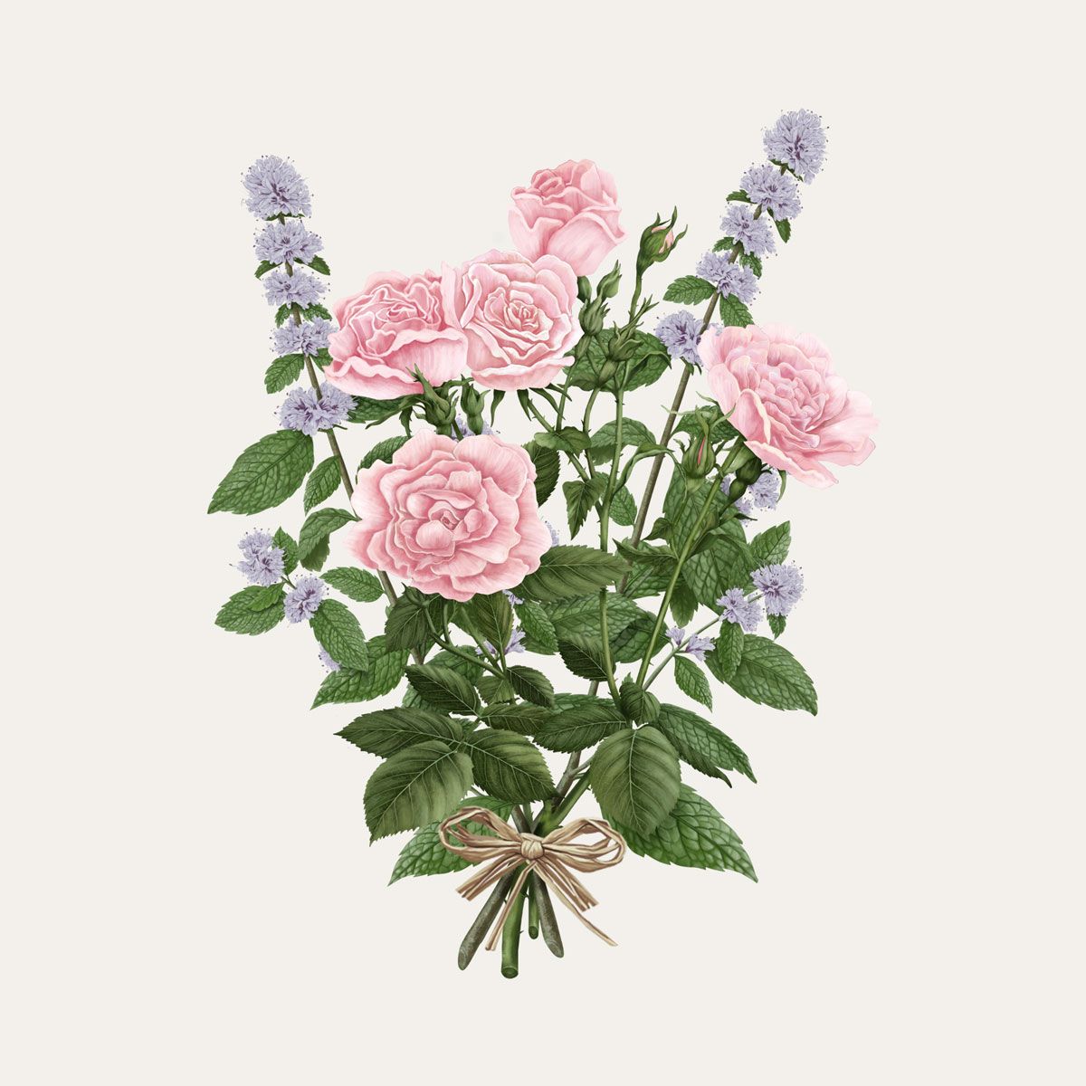 Bougie La Rose Aime La Menthe